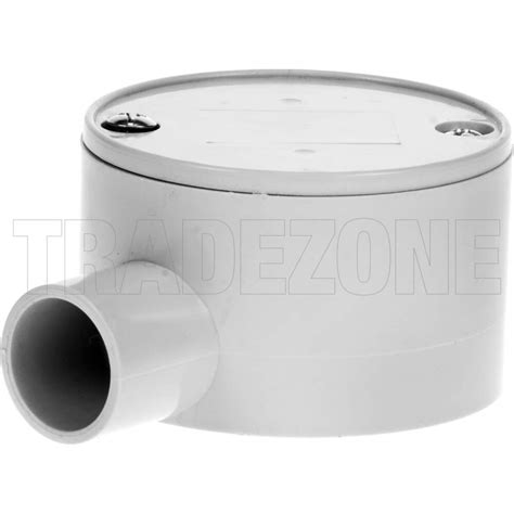 single outlet in round junction box|shallow round junction box.